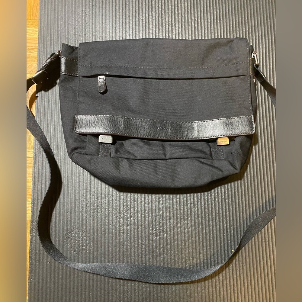Coach black messenger bag